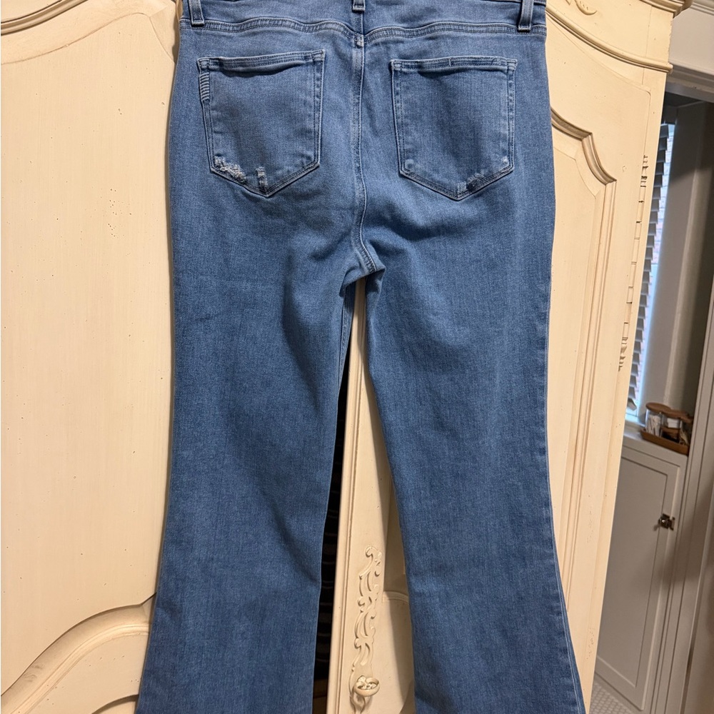 PAIGE Light Blue Flare Jeans - Picture 4 of 6
